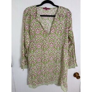 Barbara Gerwit Women’s XL Swimsuit Cover Up Dress Tunic Pullover Multicolor